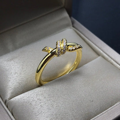 [Spark Jewels]KNOT RING 1.2MM DIAMOND