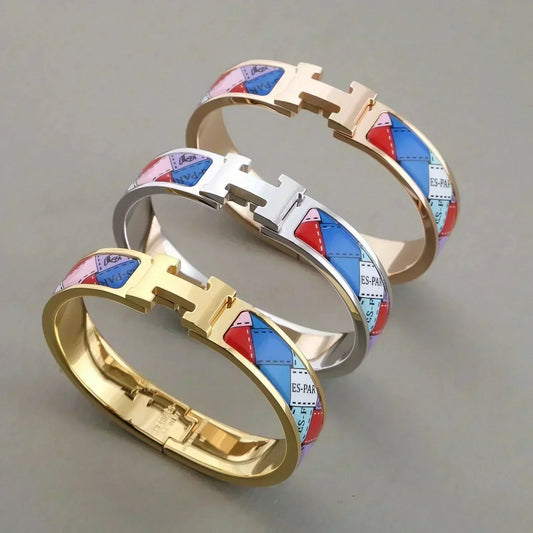 [⭐Aura]H BRACELET DOTTED BORDER 12MM