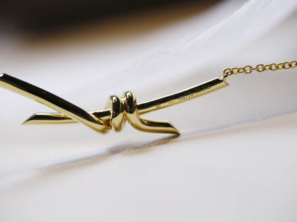 [Spark Jewels]KNOT NECKLACE GOLD DIAMONDS