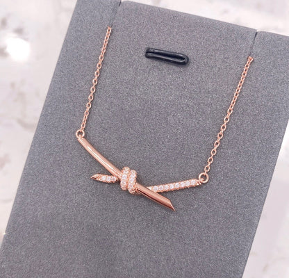 [Spark Jewels]KNOT NECKLACE DIAMONDS