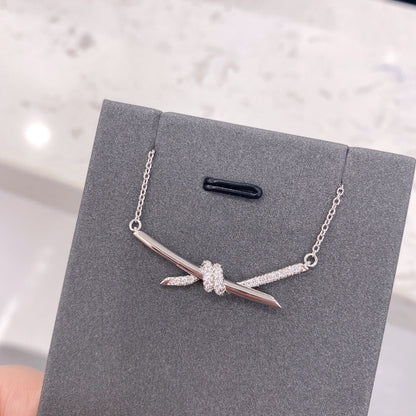 [Spark Jewels]KNOT NECKLACE DIAMONDS