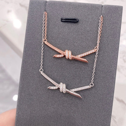 [Spark Jewels]KNOT NECKLACE DIAMONDS