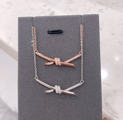 [Spark Jewels]KNOT NECKLACE DIAMONDS