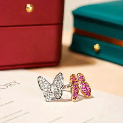 [⭐Spark]TWIN BUTTERFLY DIAMOND RING