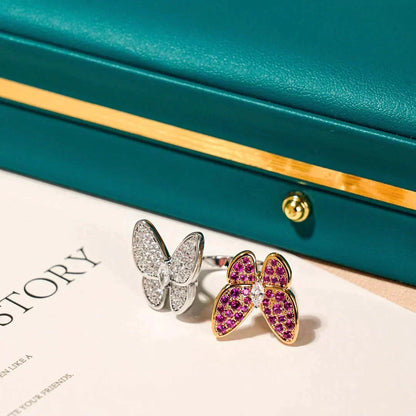 [⭐Spark]TWIN BUTTERFLY DIAMOND RING