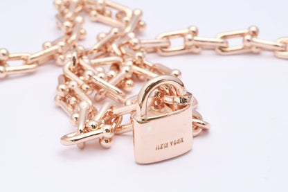 [Spark Jewels]HARDWEAR PINK GOLD WRAP NECKLACE