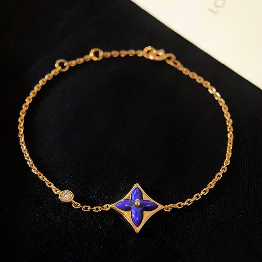 [⭐Aura]COLOR STAR PINK GOLD DIAMOND BRACELET