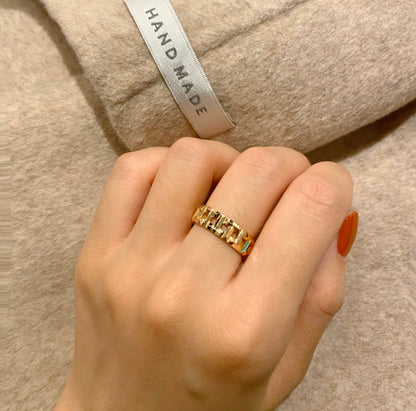 [Spark Jewels]T TRUE 3.5MM PINK GOLD RING