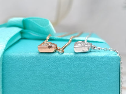 [Spark Jewels]HEART 3 DIAMONDS PEDANT NECKLACE