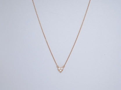 [Spark Jewels]HEART 3 DIAMONDS PEDANT NECKLACE