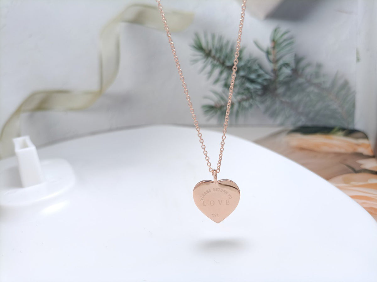 [Spark Jewels]HEART DIAMONDS PEDANT NECKLACE