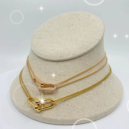 [Spark Jewels]HARDWEAR GOLD DOUBLE LINK NECKLACE