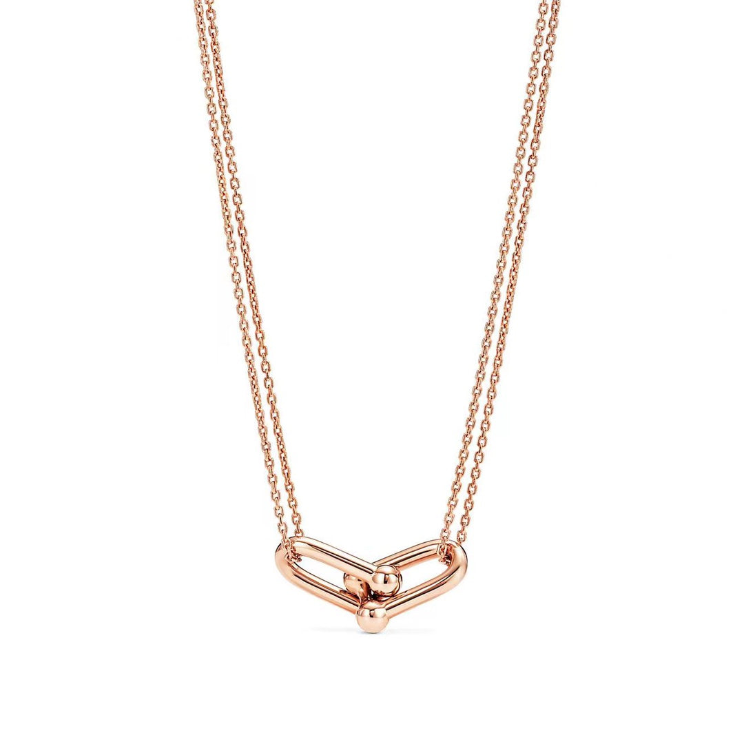 [Spark Jewels]HARDWEAR GOLD DOUBLE LINK NECKLACE
