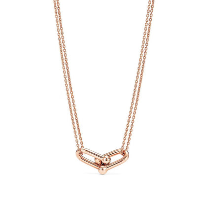 [Spark Jewels]HARDWEAR GOLD DOUBLE LINK NECKLACE