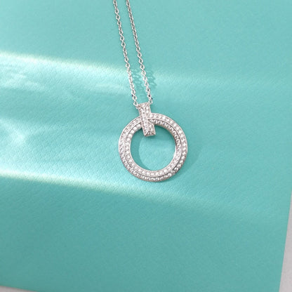 [Spark Jewels]T WIRE PEDANT DIAMOND NECKLACE