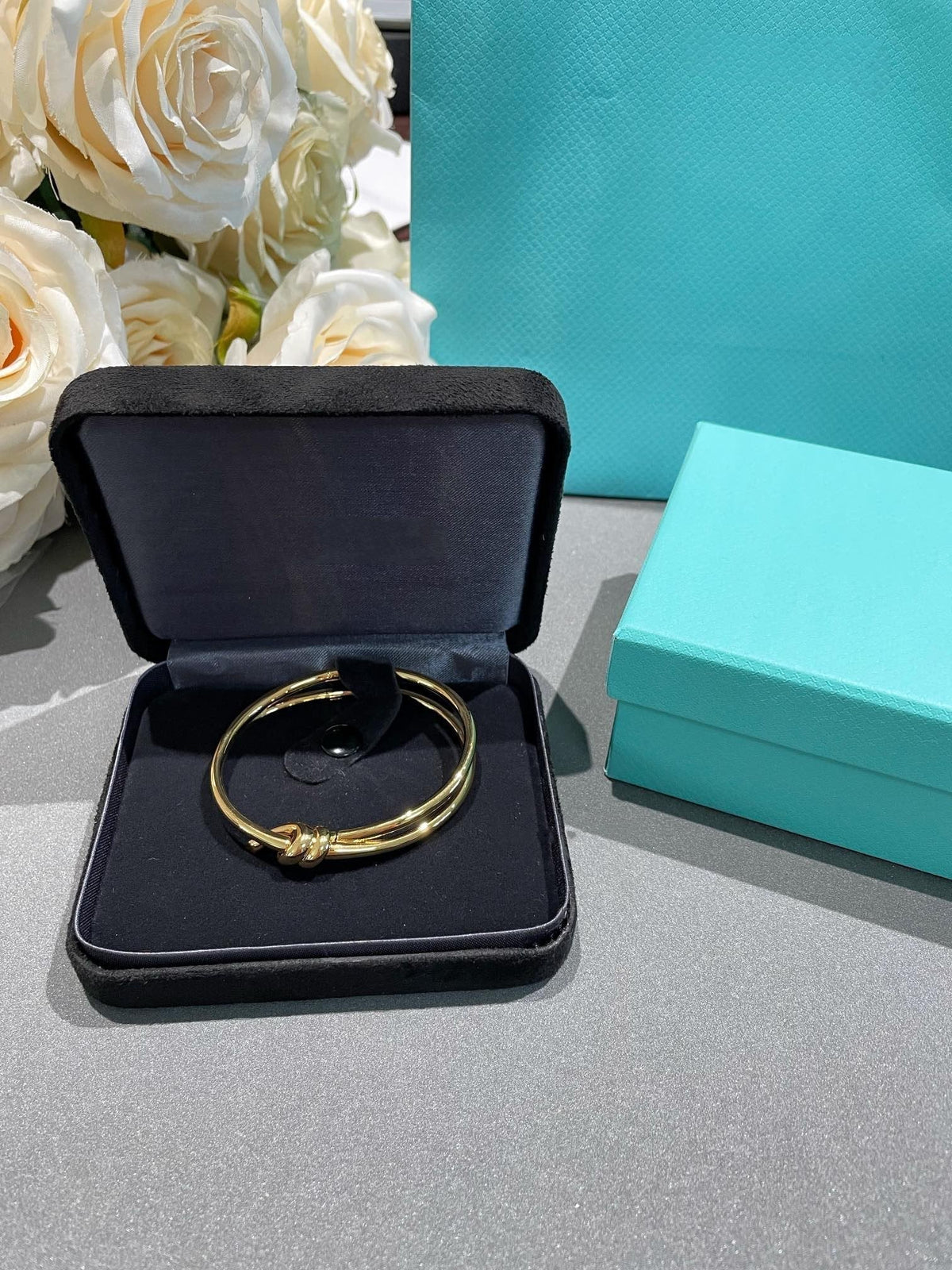 [Spark Jewels]KNOT DOUBLE ROW GOLD BRACELET