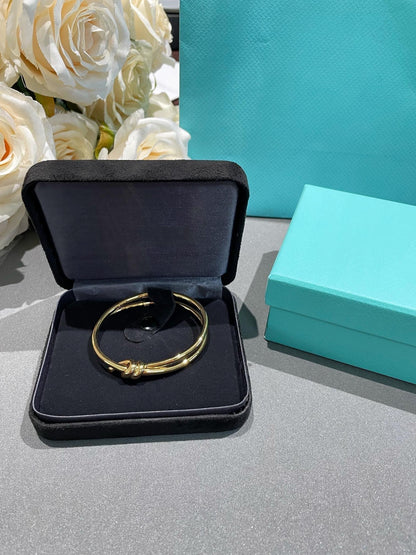 [Spark Jewels]KNOT DOUBLE ROW GOLD BRACELET