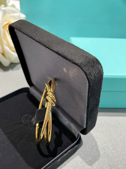 [Spark Jewels]KNOT DOUBLE ROW GOLD BRACELET