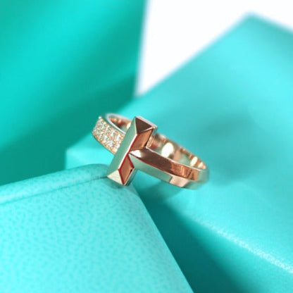 [Spark Jewels]T1 NARROW DIAMOND PINK GOLD RING