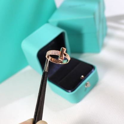 [Spark Jewels]T1 NARROW DIAMOND PINK GOLD RING