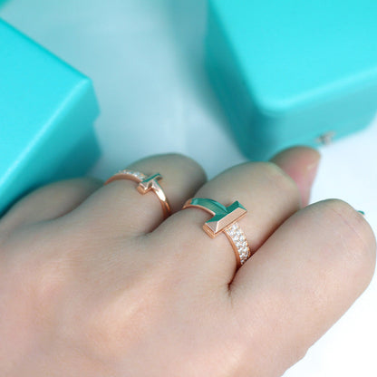 [Spark Jewels]T1 NARROW DIAMOND PINK GOLD RING