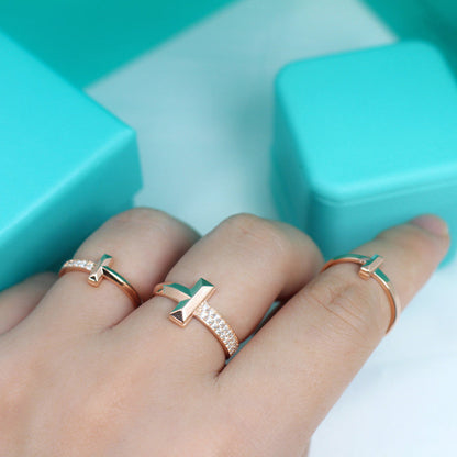 [Spark Jewels]T1 NARROW DIAMOND PINK GOLD RING