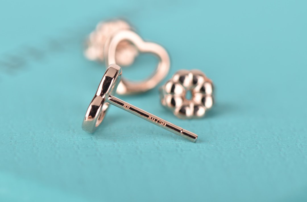 [Spark Jewels]OPEN HEART STUD EARRINGS