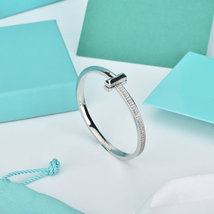 [Spark Jewels]WIDE DIAMONDS HINGED BANGLE