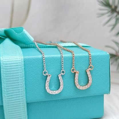 [Spark Jewels]U PEDANT DIAMOND NECKLACE