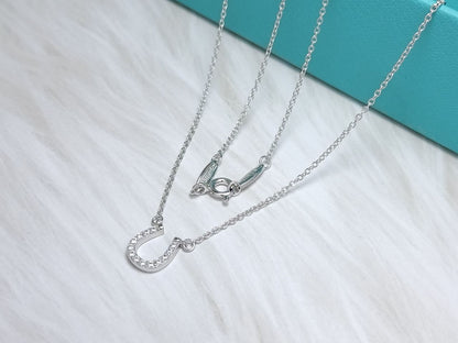 [Spark Jewels]U PEDANT DIAMOND NECKLACE
