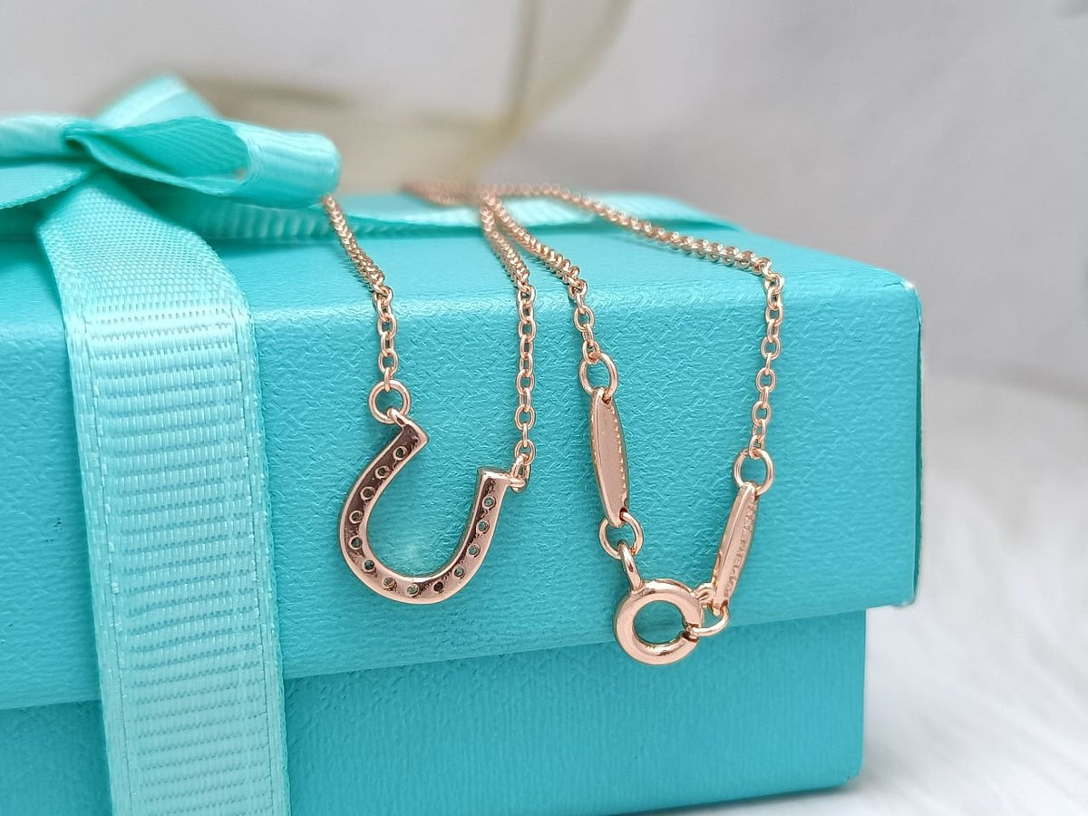 [Spark Jewels]U PEDANT DIAMOND NECKLACE
