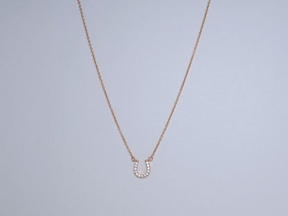 [Spark Jewels]U PEDANT DIAMOND NECKLACE