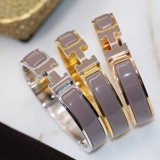 [⭐Aura]H BRACELET 12MM BROWN