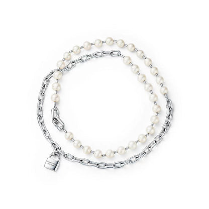 [Spark Jewels]HARDWEAR PEARL WRAP NECKLACE