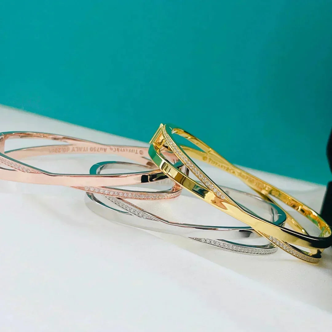 [Spark Jewels]NARROW HINGED BANGLEIN WITH DIAMONDS SMALL