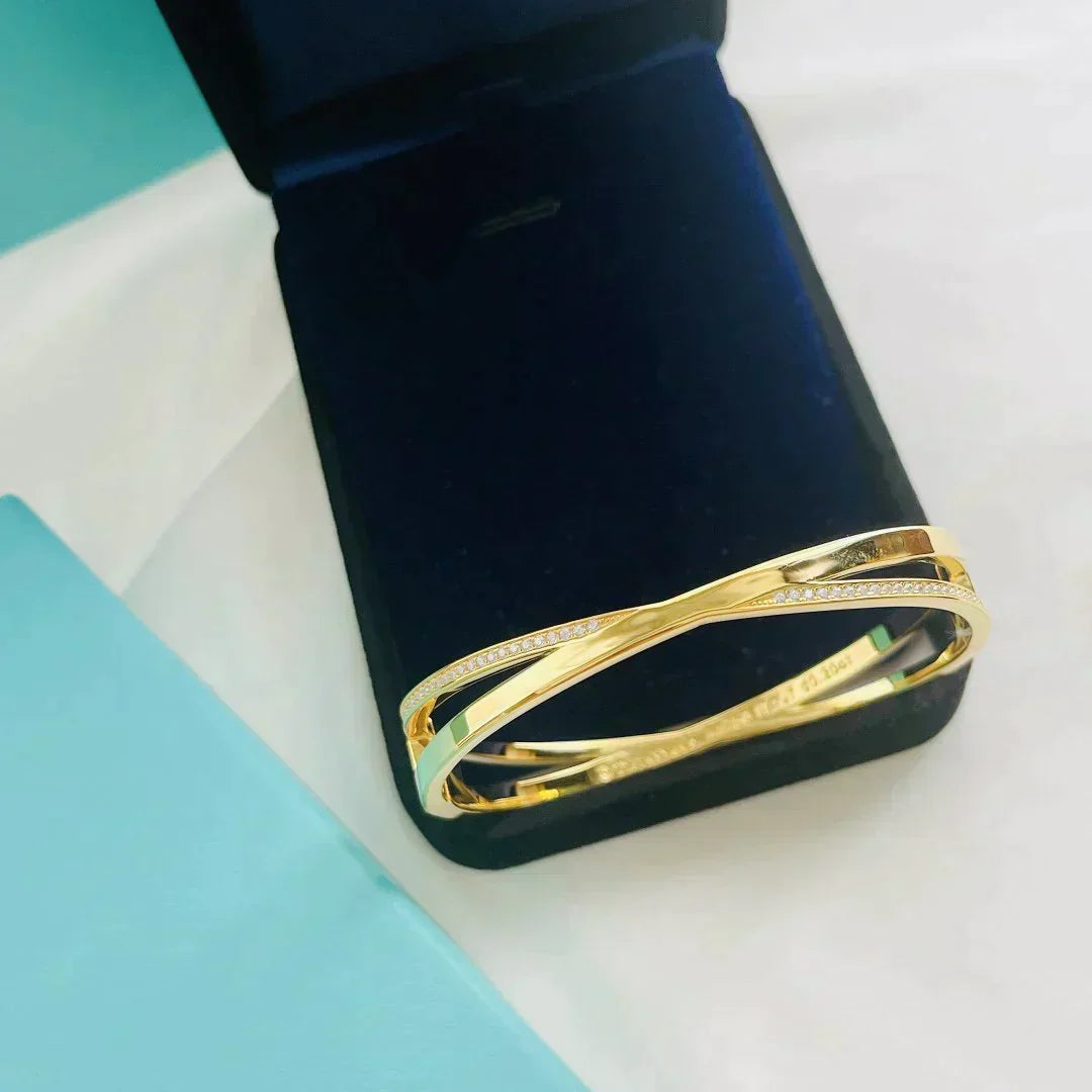 [Spark Jewels]NARROW HINGED BANGLEIN WITH DIAMONDS SMALL
