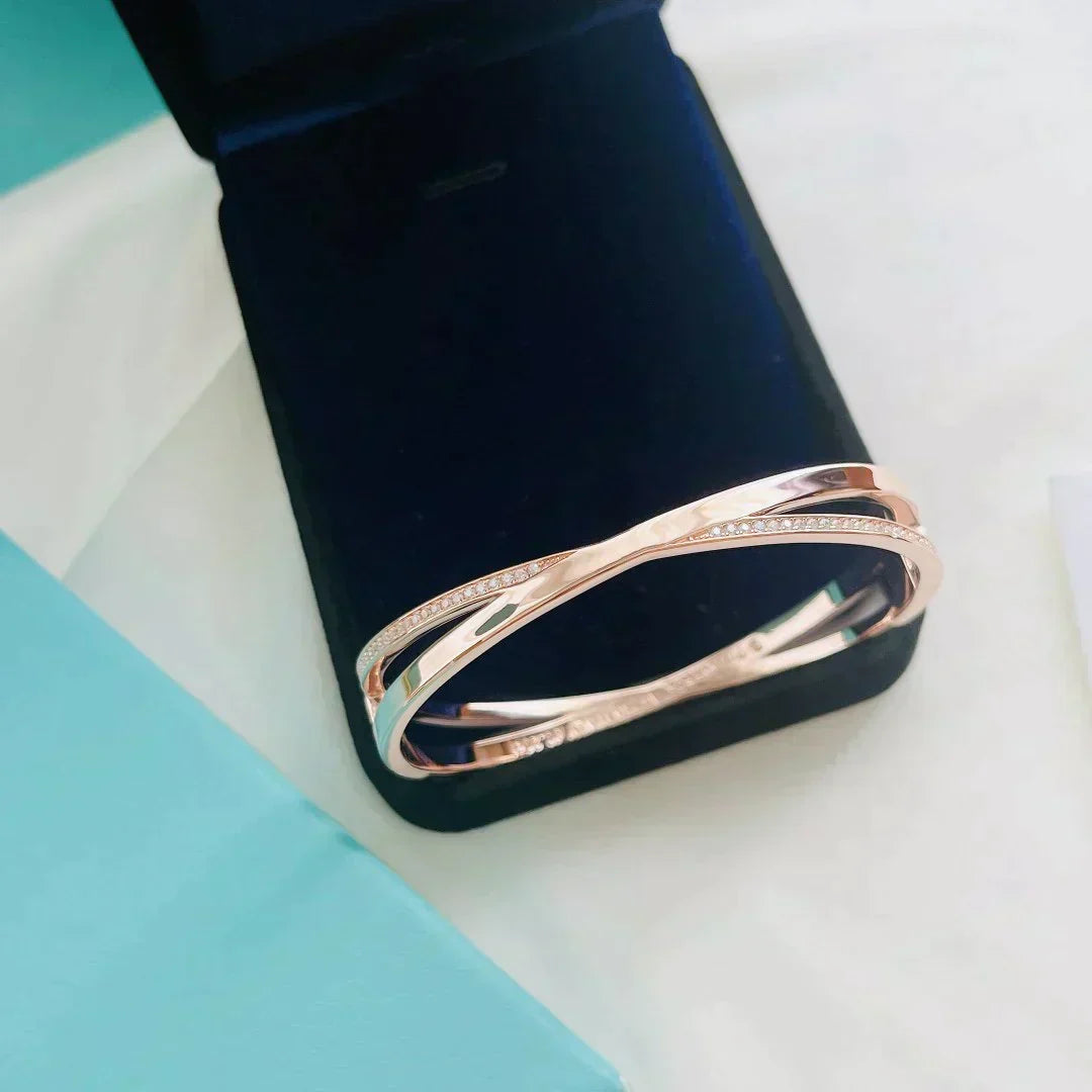[Spark Jewels]NARROW HINGED BANGLEIN WITH DIAMONDS SMALL