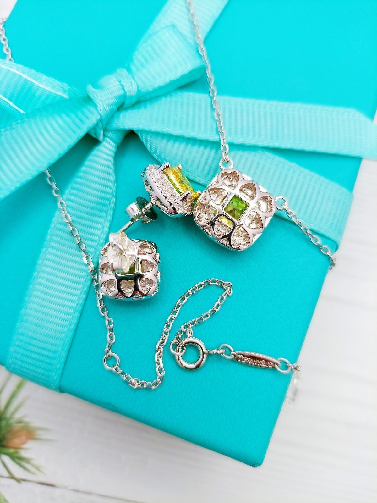 [Spark Jewels]SPARKLERS CITRINE GEMSTONE PENDANT NECKLACE STERLING SILVER