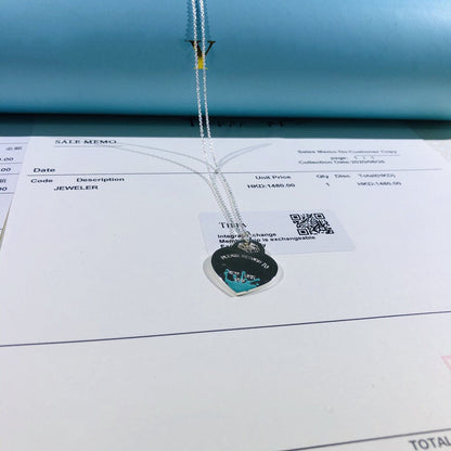 [Spark Jewels]COLOUR HEART SPLASH TAG NECKLACE