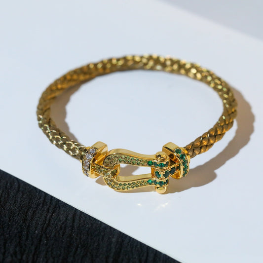 [⭐Aura]FORCE 10 GOLD GREEN DIAMOND PAVED