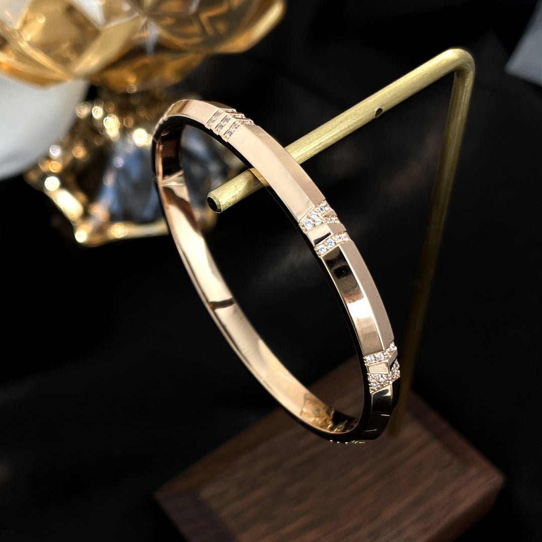 [Spark Jewels]ATLAS BRACELET 6MM DIAMOND PINK GOLD