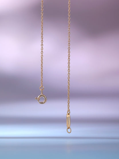 [Spark Jewels]BIG SMILE PEDANT PINK DIAMOND NECKLACE