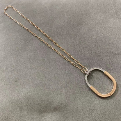[Spark Jewels]LOCK DIAMOND NECKLACE