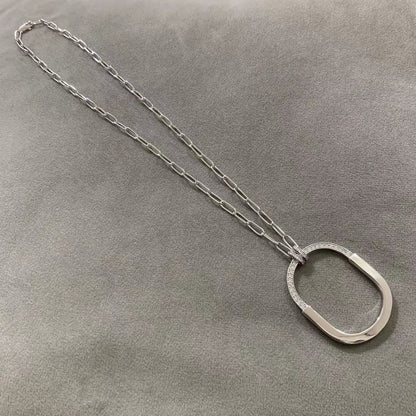 [Spark Jewels]LOCK DIAMOND NECKLACE