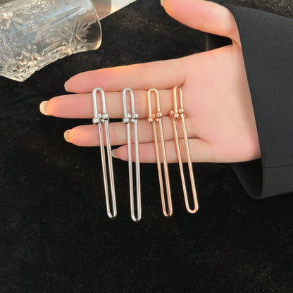 [Spark Jewels]HARDWEAR LONG DROP EARRINGS