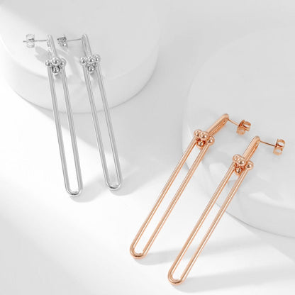 [Spark Jewels]HARDWEAR LONG DROP EARRINGS