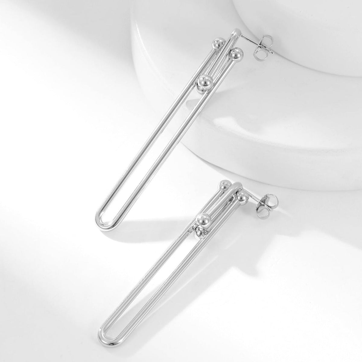 [Spark Jewels]HARDWEAR LONG DROP EARRINGS