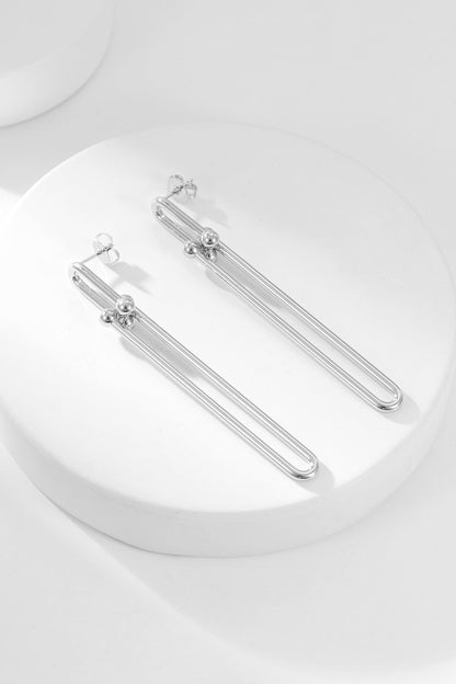 [Spark Jewels]HARDWEAR LONG DROP EARRINGS