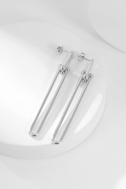 [Spark Jewels]HARDWEAR LONG DROP EARRINGS