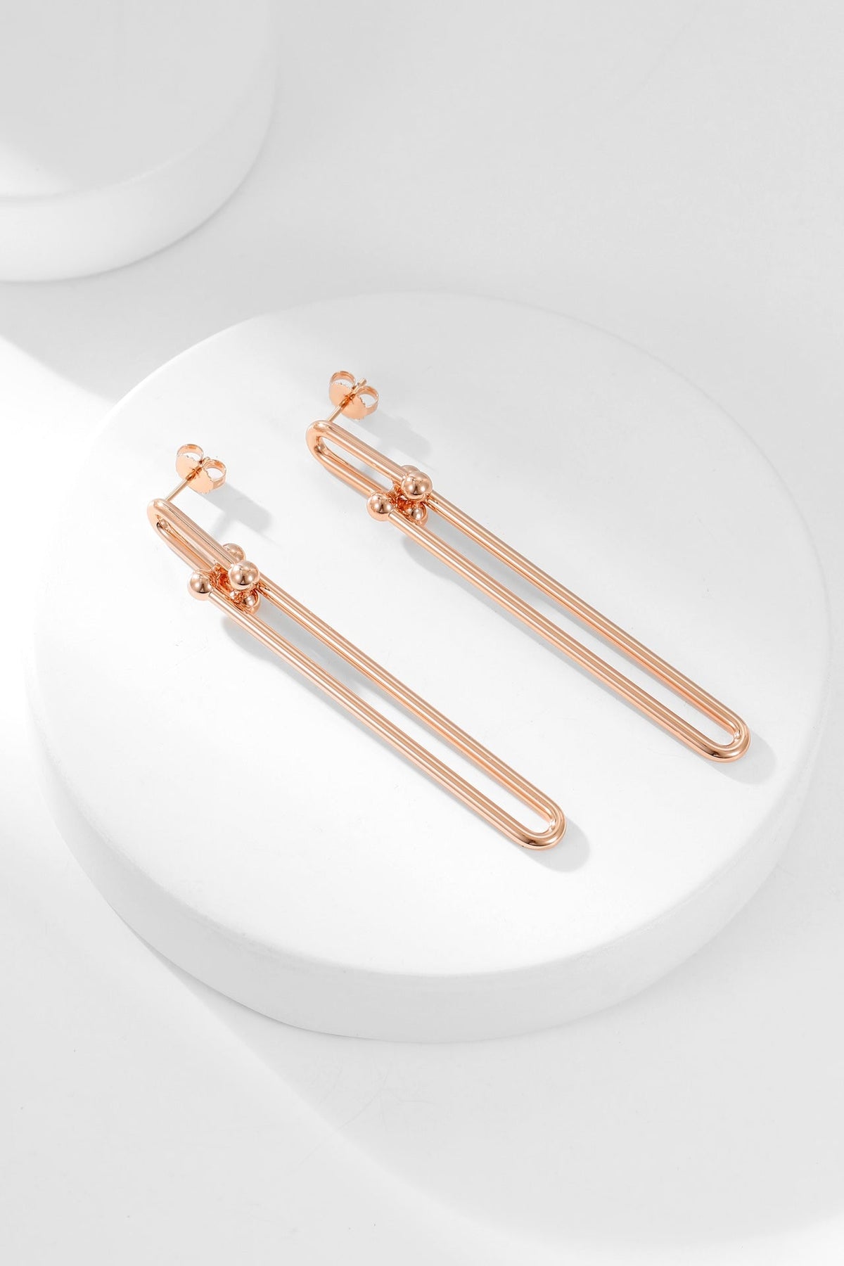 [Spark Jewels]HARDWEAR LONG DROP EARRINGS